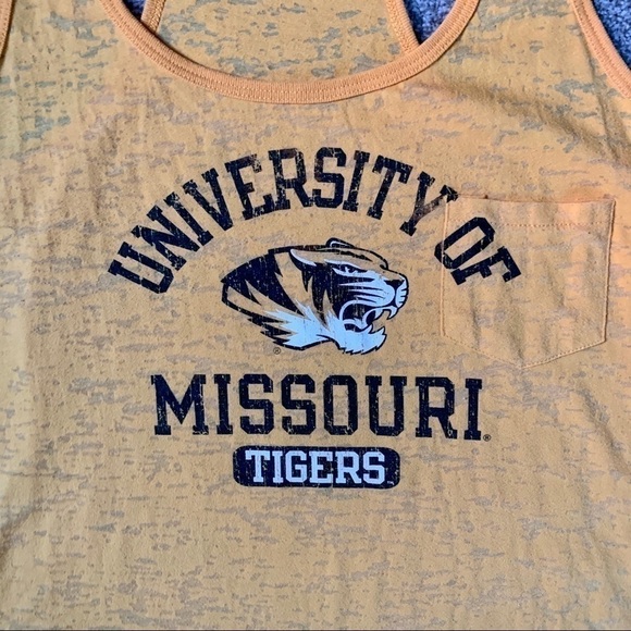 University of Missouri Yellow Burnout Tank Top - Picture 2 of 4